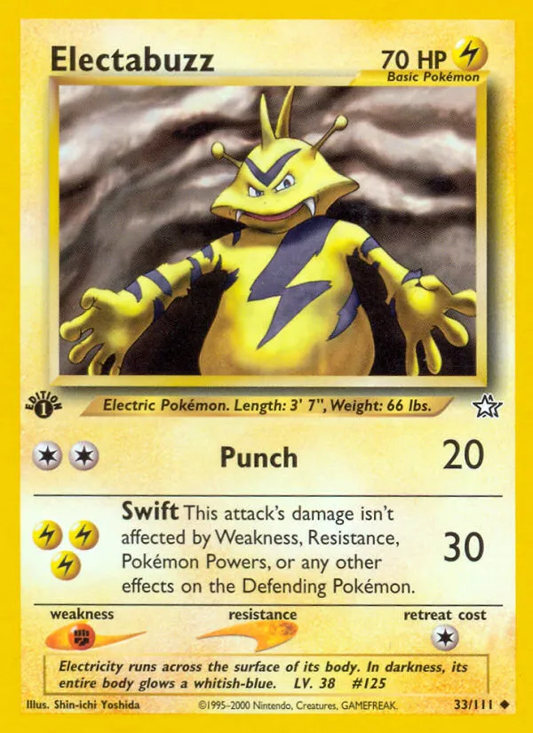 Electabuzz #33, Neo Genesis 1st Edition