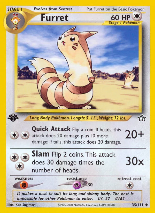 Furret #35, Neo Genesis 1st Edition