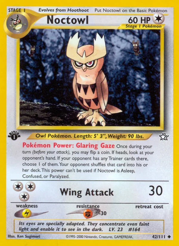 Noctowl #42, Neo Genesis 1st Edition