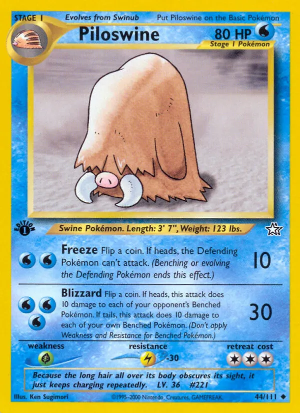 Piloswine #44, Neo Genesis