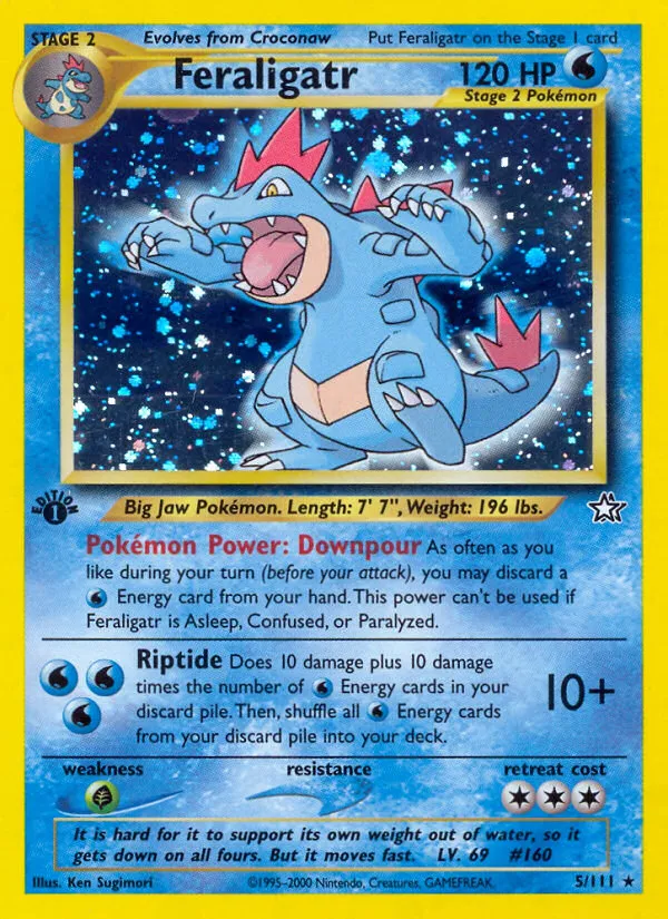 Feraligatr #5, Neo Genesis 1st Edition