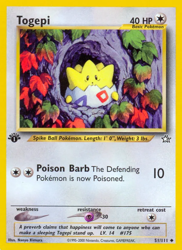 Togepi #51, Neo Genesis 1st Edition