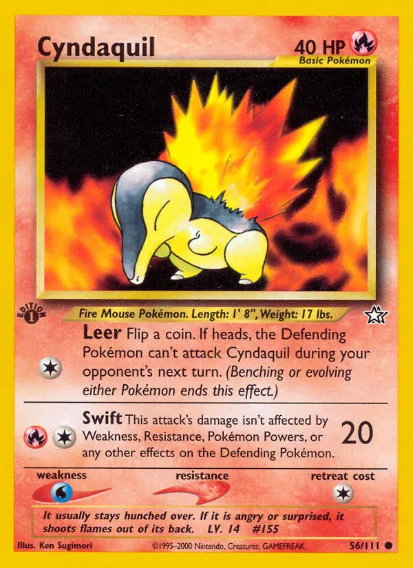 Cyndaquil #56, Neo Genesis 1st Edition