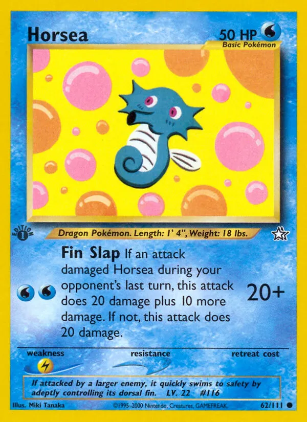 Horsea #62, Neo Genesis 1st Edition