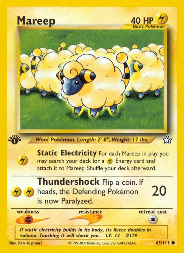 Mareep #65, Neo Genesis 1st Edition