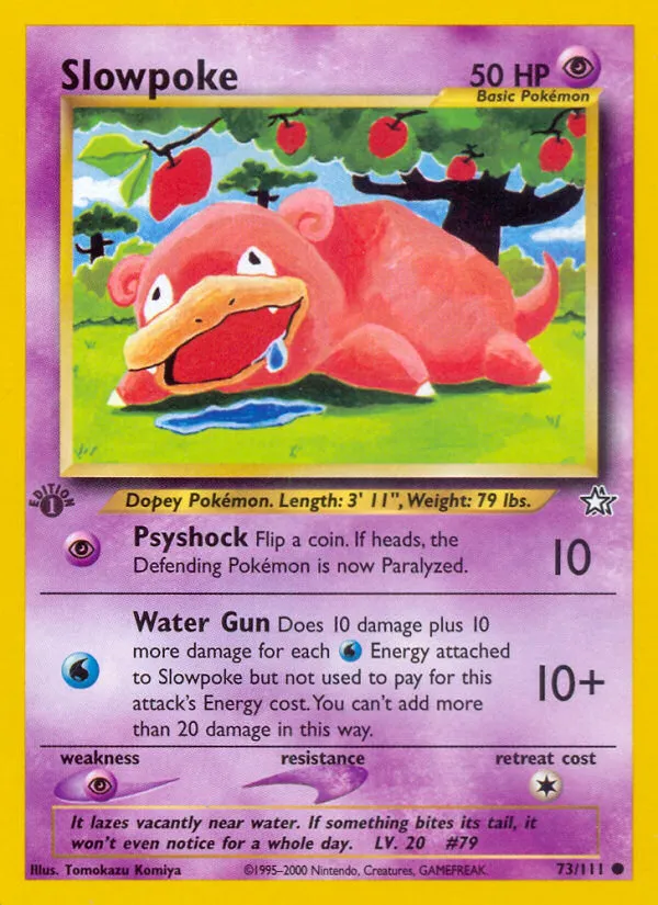 Slowpoke #73, Neo Genesis 1st Edition