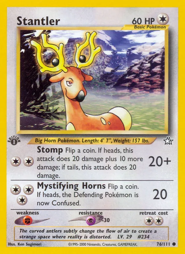 Stantler #76, Neo Genesis 1st Edition