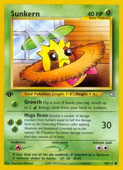 Sunkern #78, 1st Edition