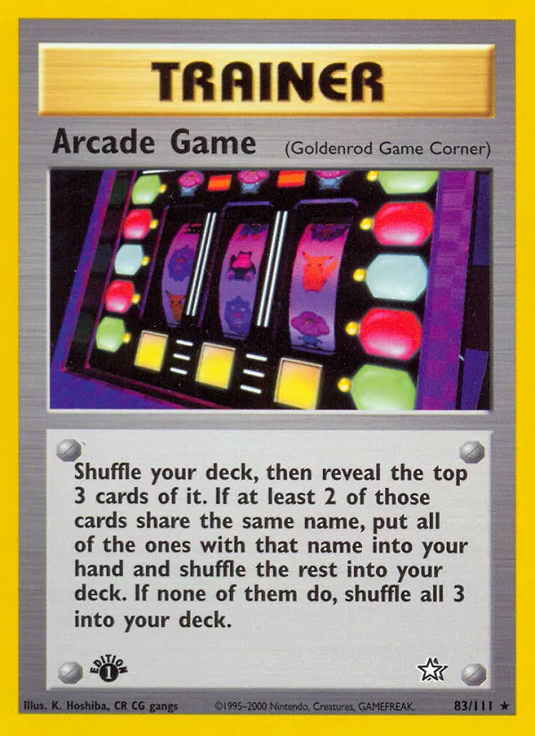Arcade Game #83, Neo Genesis 1st Edition
