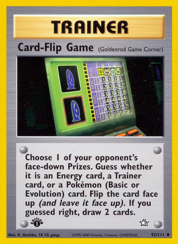 Card-Flip Game #92, Neo Genesis 1st Edition