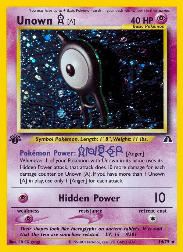 Unown [A] #14, Neo Discovery