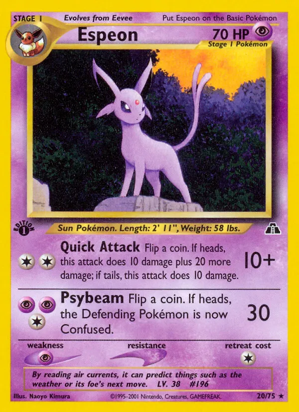 Espeon #20, Neo Discovery