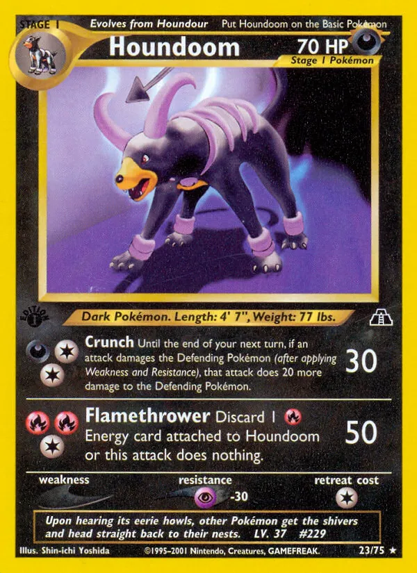 Houndoom #23, Neo Discovery 1st Edition