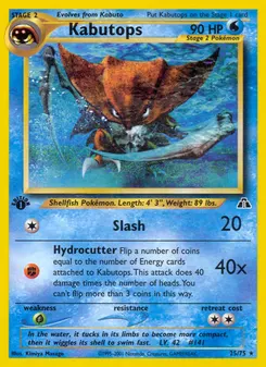 Kabutops #25, 1st Edition