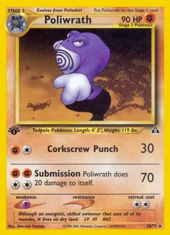 Poliwrath #28, 1st Edition