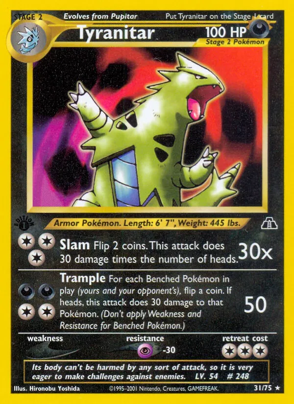 Tyranitar #31, Neo Discovery