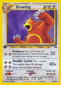 Ursaring #34, 1st Edition