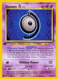 Unown [D] #47, 1st Edition