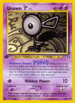 Unown [F] #48, 1st Edition