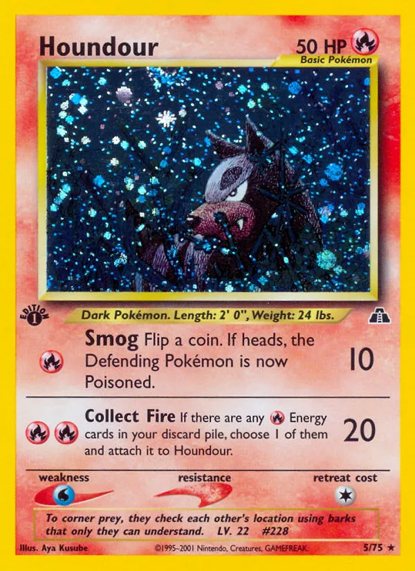Houndour #5, Neo Discovery 1st Edition