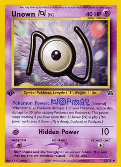 Unown [N] #50, 1st Edition