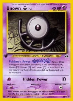 Unown [U] #51, 1st Edition