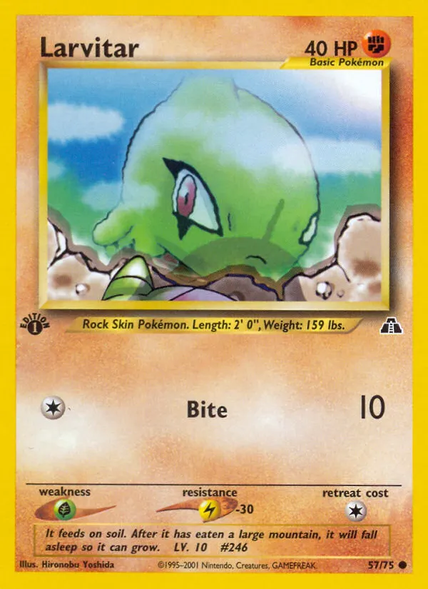 Larvitar #57, Neo Discovery