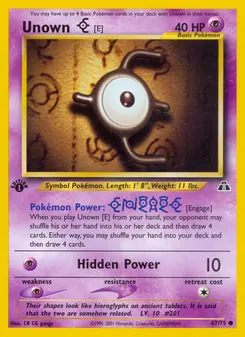Unown [E] #67, 1st Edition