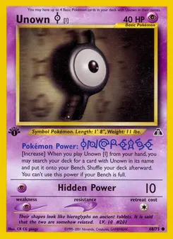 Unown [I] #68, 1st Edition