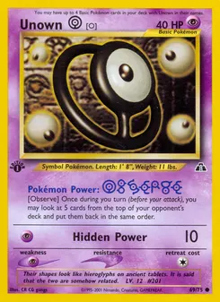 Unown [O] #69, 1st Edition