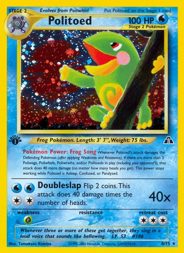 Politoed #8, Neo Discovery 1st Edition