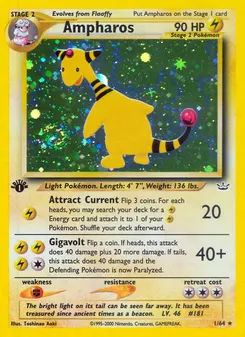 Ampharos #1, 1st Edition