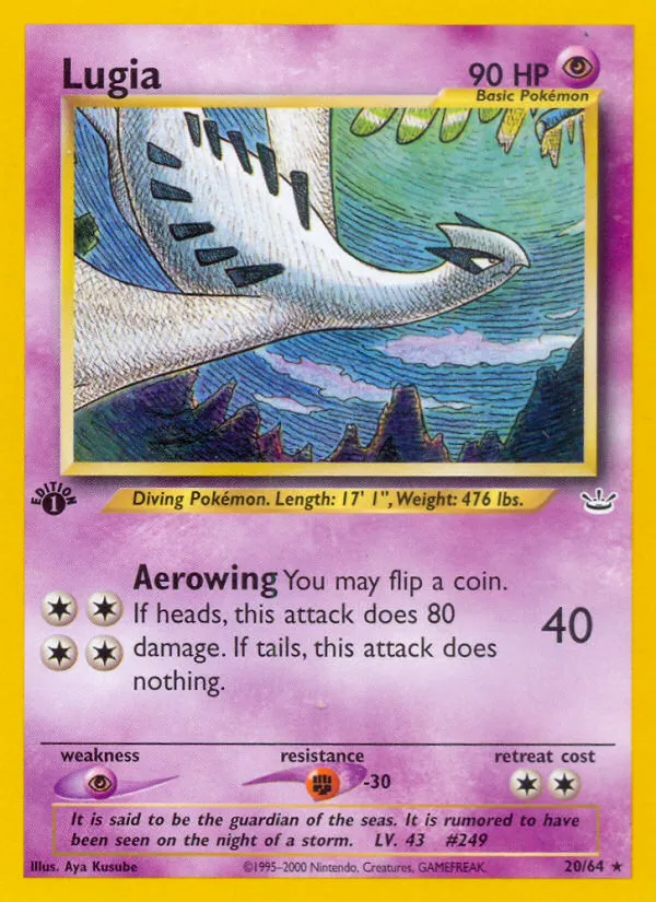 Lugia #20, Neo Revelation 1st Edition