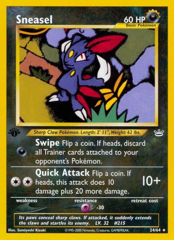 Sneasel #24, Neo Revelation 1st Edition