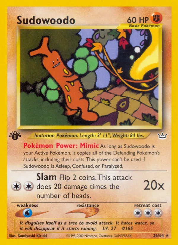 Sudowoodo #26, Neo Revelation