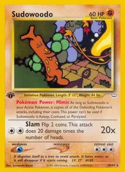 Sudowoodo #26, 1st Edition