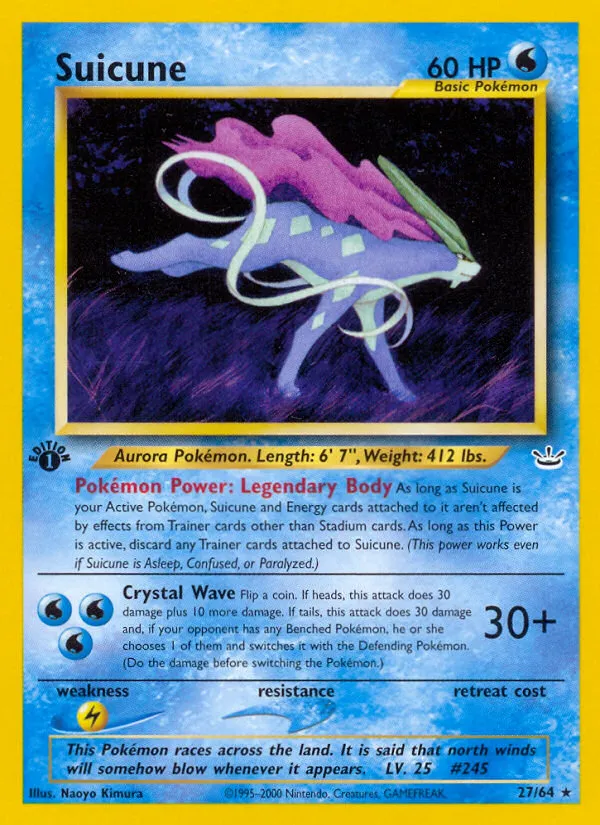 Suicune #27, Neo Revelation 1st Edition