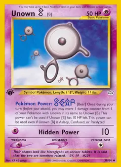 Unown [B] #39, 1st Edition