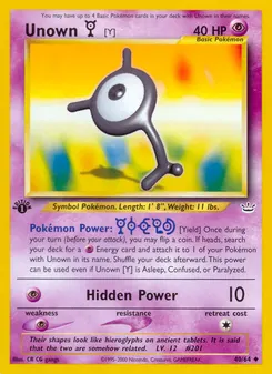 Unown [Y] #40, 1st Edition