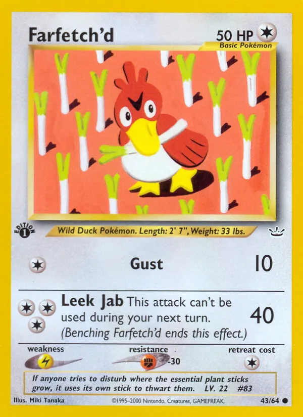 Farfetch'd #43, Neo Revelation 1st Edition