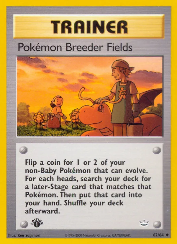 Pokémon Breeder Fields #62, Neo Revelation 1st Edition