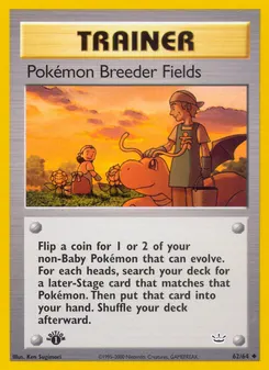 Pokémon Breeder Fields #62, 1st Edition