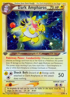 Dark Ampharos #1, 1st Edition