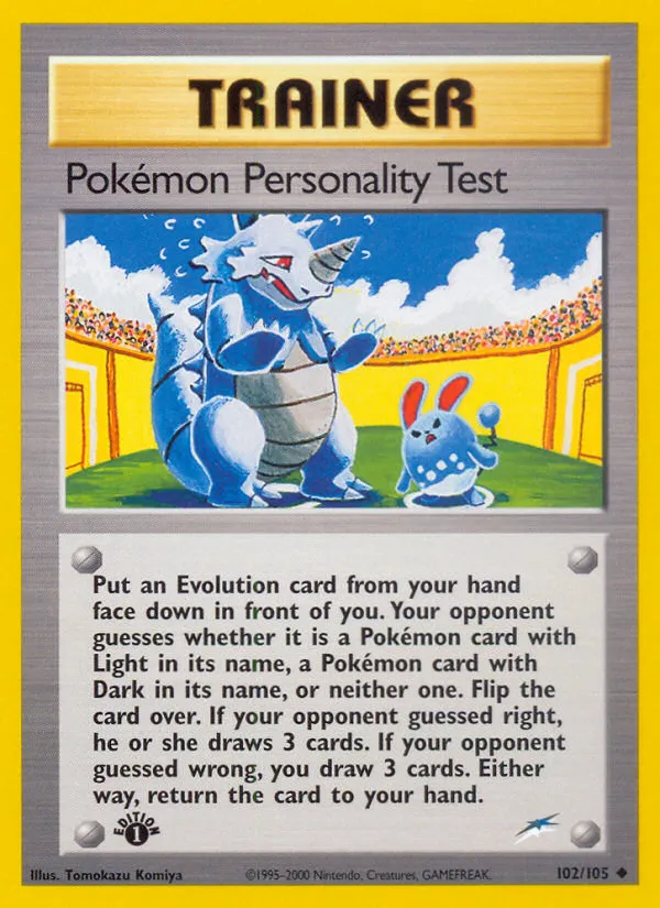 Pokémon Personality Test #102, Neo Destiny