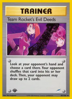 Team Rocket's Evil Deeds #103, 1st Edition