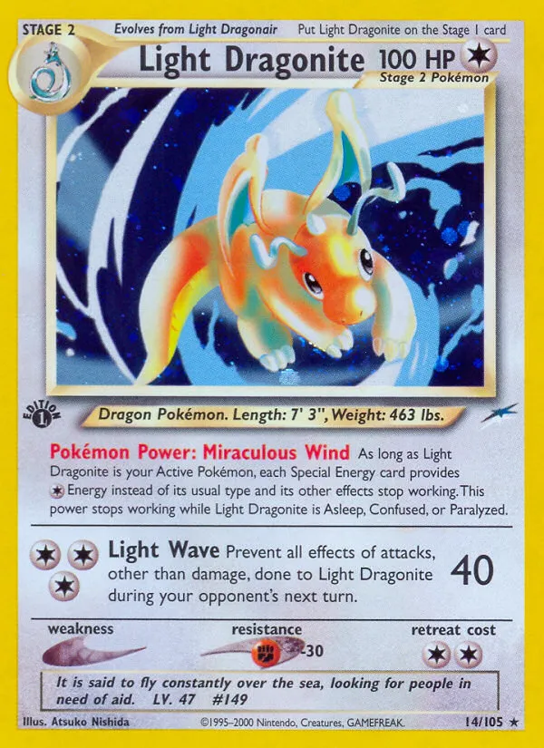 Light Dragonite #14, Neo Destiny 1st Edition