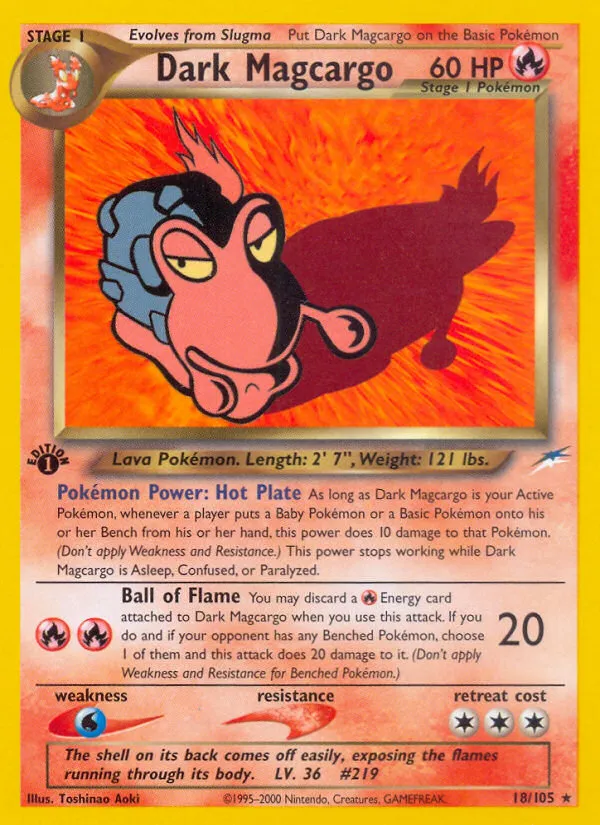 Dark Magcargo #18, Neo Destiny 1st Edition
