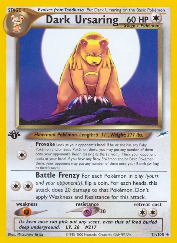 Dark Ursaring #21, Neo Destiny 1st Edition