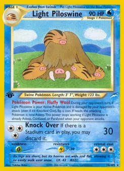 Light Piloswine #26, 1st Edition