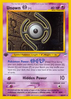 Unown [H] #28, 1st Edition